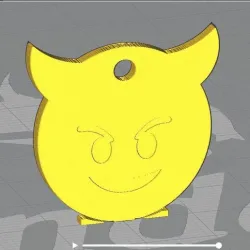 emoticon devil key ring