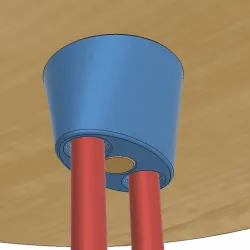 eyelet loop for rope only 1 screw necessary