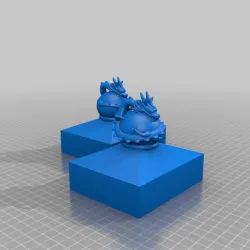 Fence cap with dragon.