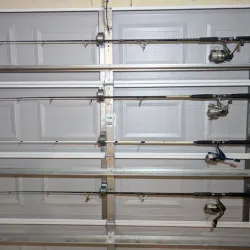 Fishing Pole Holder (wall or garage door)