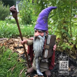 Gnome Wizard, Fantasy Tabletop RPG Miniature or Garden Gnome Statue
