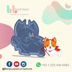 HALLOWEEN DEVIL DOG COOKIE CUTTER