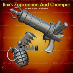 Jinx Zapcannon - Chomper LOL league of legends - Fan Art 3D print model