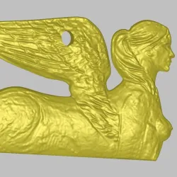 keychain Angel-2 historic keyring trinket neck pendant key-keeper a02 3d-print and cnc