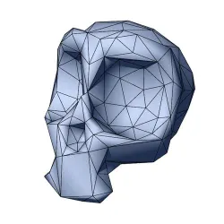 Low poly skull