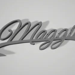 Maggie 3D Name on a stand