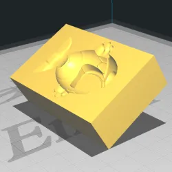 Magikarp mold for keychain or magnet for cold porcelain