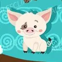 Moana Pig Pua Cookie and Fondant Cutter with Embosser