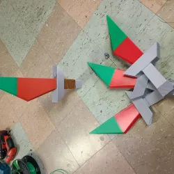 Old School Runescape OSRS Dragon Dagger Keychain / Life Sized easy Assembly for large printers