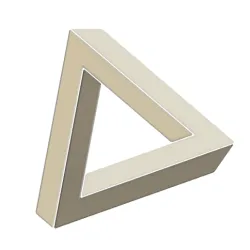 Penrose Triangle: Three Pieces