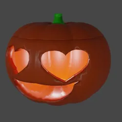 Pumpkin heart eyes and smile V2