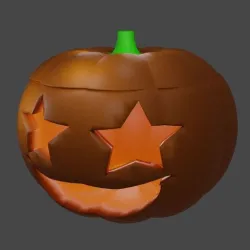 Pumpkin smile with star eyes