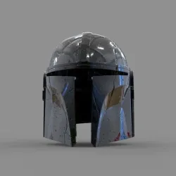 Star Wars The Mandalorian Damaged Helmet 3D print model Cosplay