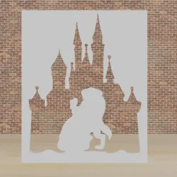 stencil disney beauty and beast