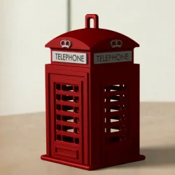 STL TELETEPHONE_BOOTH TREE_DECORATION