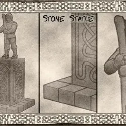 Stone Statue for Dungeons & Dragons, Warhammer Fantasy or tabletop games.