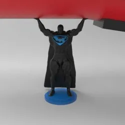 superman holding rocket
