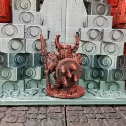 Surt-Sworn Dwarf With Spiky Shield And Spear