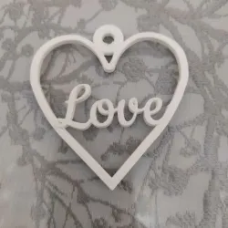 template christmas ball heart