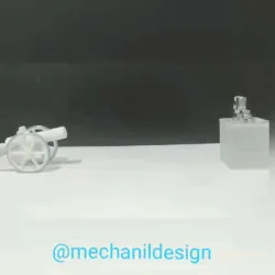 Tiny Functional Cannon Ball With Trigger Mechanism