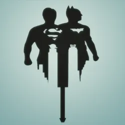 TOPPER SUPERMAN AND BATMAN