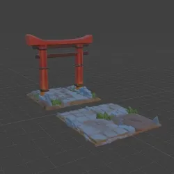 Torii Arch (Asian Style Temple Entrance)