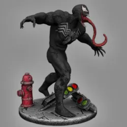 ULTIMATE VENOM 3D Print Figure Diorama 3D print model