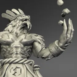 Werewolf Shaman 3D print model