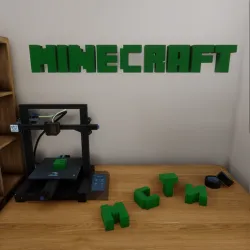 3D font "Minecraft