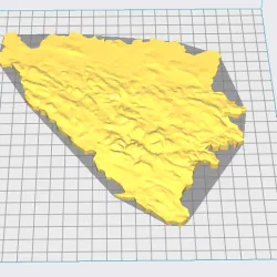 3D map of Bosnia and Herzegovina