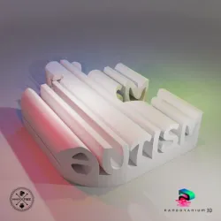 3D Word Shape - Autism Puzzle