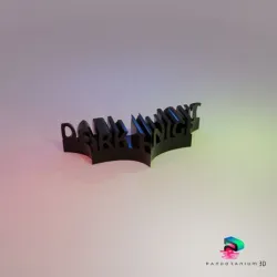 3D Word Shape - Dark Knight