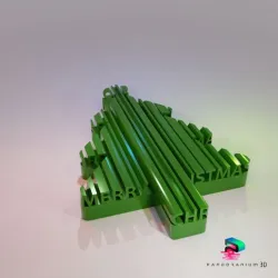 3D Word Shape - Merry Christmas