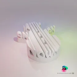 3D Word Shape - Snowman