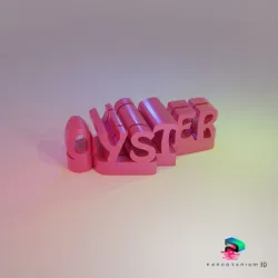 3D Word Shape - Woman Oyster