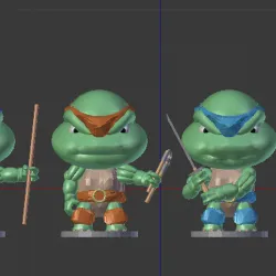 4 NINJA CHIBI TURTLES