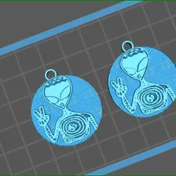 alien earrings