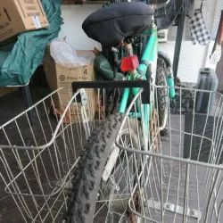Bike saddle bag basket cross member