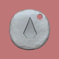 Blood Rune - Runescape - STL Keychain