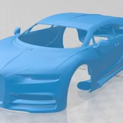 Bugatti Chiron 2017 Printable Body Car