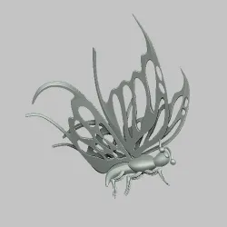 Butterfly simple 3D STL file