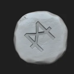 Catalytic Rune - Runescape - STL Keychain