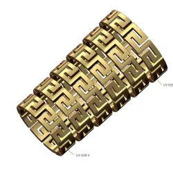 Chunky Versace greek key pattern band 3D print model