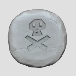 Death Rune - Runescape - STL Keychain