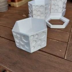 Desktop Hexagonal Planter / Desk Tidy with 3 tier Stand
