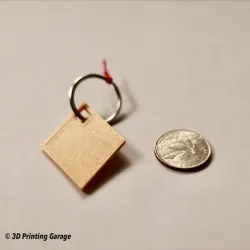 Diamond-shaped keychain