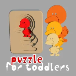 Duck - animal multilayer puzzle for toddlers