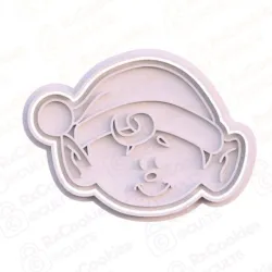 Elf head cookie cutter