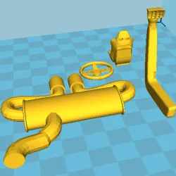 exhaust steering wheel snorkel backet 1/18