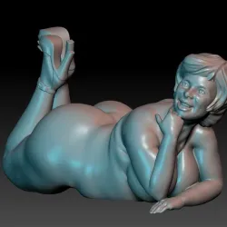 Exuberant chubby. Nude girl